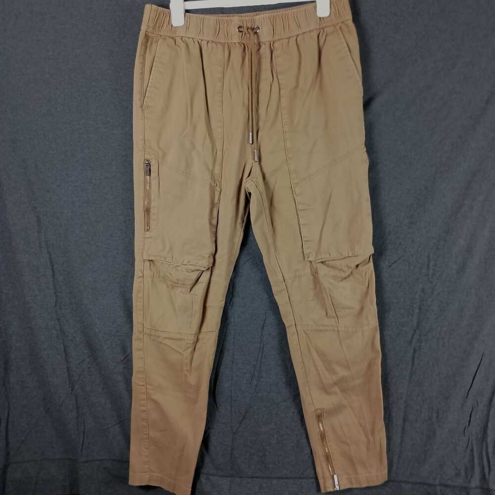 CSG Cargo Jogger Pants Tapered Leg Mens L Tan Athleisure Utility Streetwear